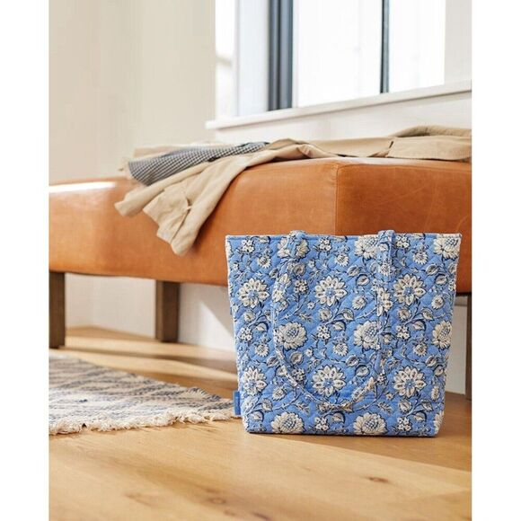 Vera Bradley Sweet Garden Blue Tote Bag - Picture 3 of 3